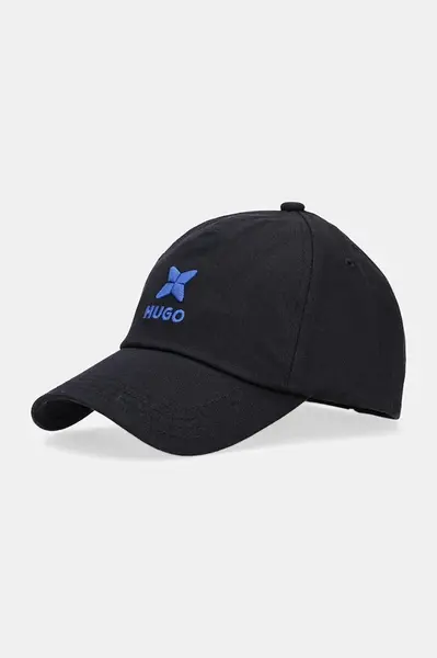 Bavlněná baseballová čepice Hugo Blue černá barva, 50544441