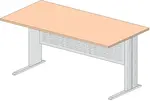 LENZA Express - Psací stůl s kovovou podnoží 160x80x73