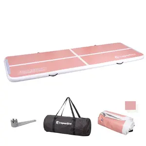 Airtrack inSPORTline Airstunt 400x100x10 cm korálová růžová