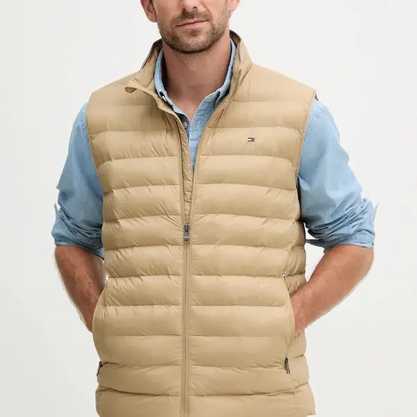 Vesta Tommy Hilfiger pánská, vínová barva, přechodná, MW0MW37677