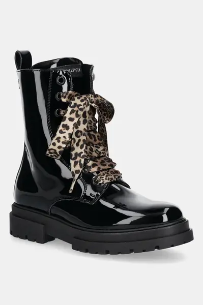 Dětské boty Tommy Hilfiger černá barva, T4A5-34026