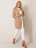 Dámský kabát Fashionhunters i523_MBM-PL-1518.95Pbeżowy