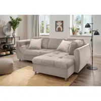 Livetastic ROHOVÁ SEDAČKA, textil, šedohnědá