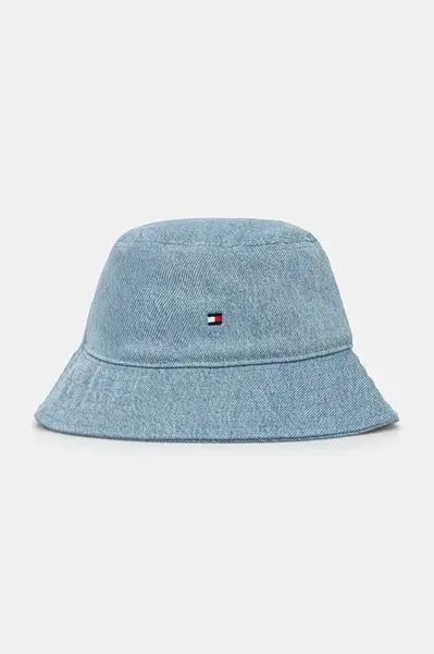 Dětský bavlněný klobouk Tommy Hilfiger modrá barva, AU0AU01965