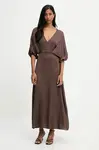 Šaty Answear.LAB hnědá barva, maxi