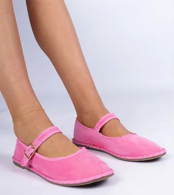 Gemre Meremi Pink Women's Ballet Flats with Strap