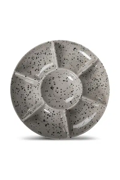 Předkrmový talíř Sagaform Ditte 26 cm šedá barva