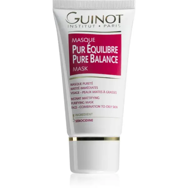 Guinot Pure Balance čisticí maska pro redukci kožního mazu a minimalizaci pórů 50 ml