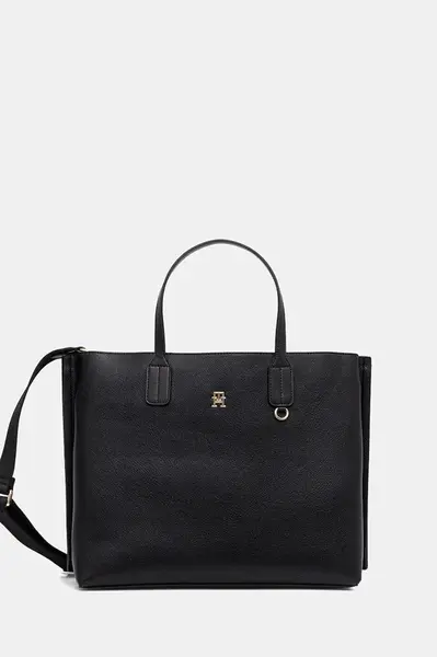 Kabelka Tommy Hilfiger černá barva, AW0AW17463