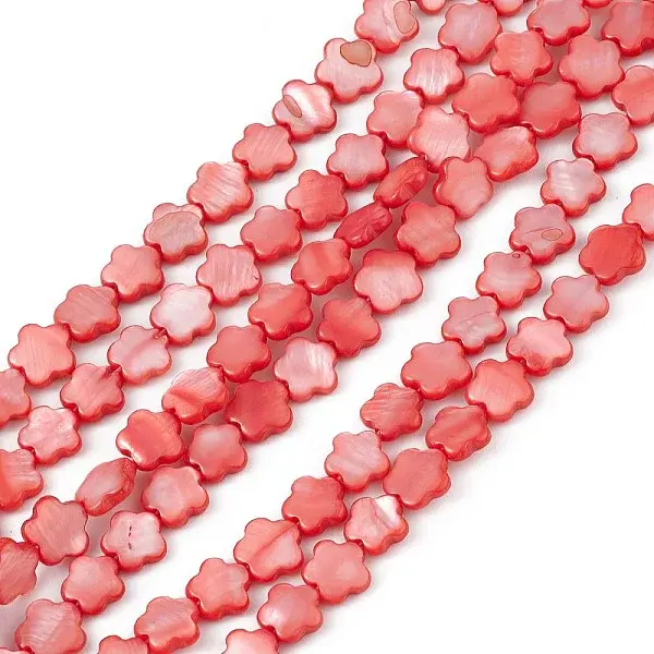 Natural Freshwater Shell Dyed Beads Strands
