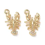Brass Micro Pave Clear Cubic Zirconia Pendants