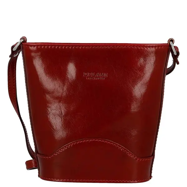Luxusní dámská kožená crossbody kabelka Sylva, červená