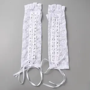 Polyester Lace Fingerless Long Gloves