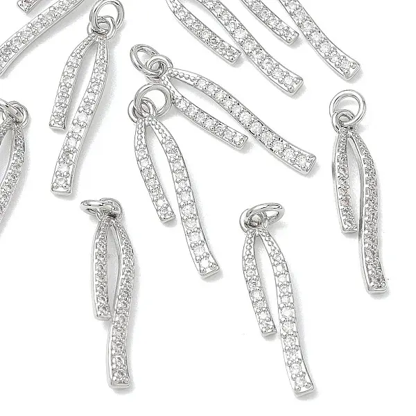 Brass Clear Cubic Zirconia Pendants