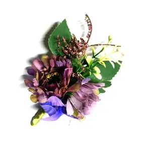 Artificial Silk Flower Brooch