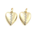 Brass Pave Clear Cubic Zirconia Pendants