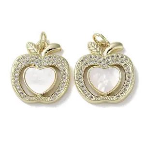 Brass Micro Pave Cubic Zirconia Pendants