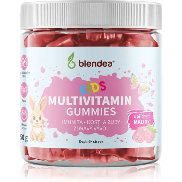 Blendea Kids Multivitamin Gummies želé bonbóny pro posílení imunity příchuť Raspberry 60 ks