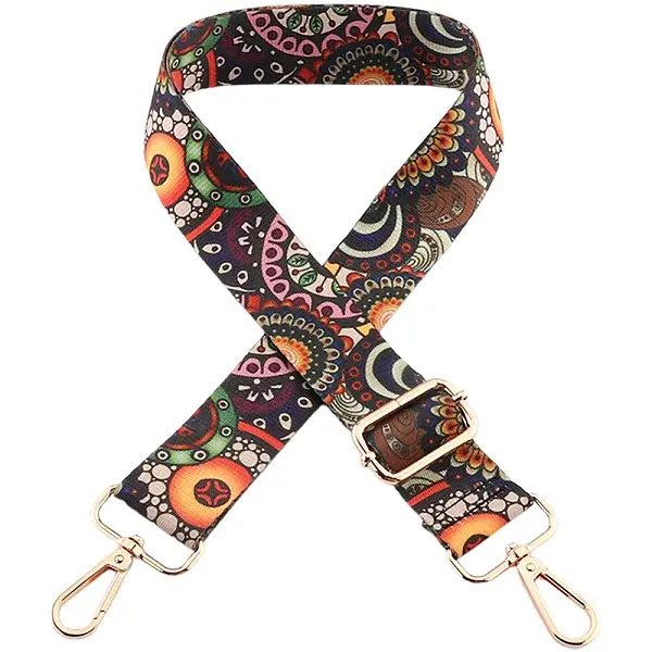 Flower Pattern Nylon Canvas Handbag Webbing Bag Straps