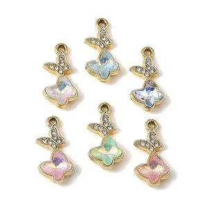 UV Plating Alloy Glass Pendants