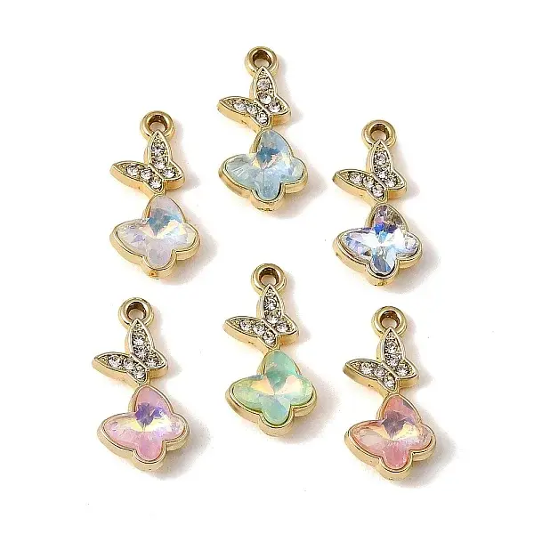 UV Plating Alloy Glass Pendants