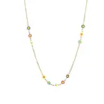 Flower 304 Stainless Steel Enamel Link Chain Necklaces