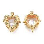 Brass Micro Pave Cubic Zirconia Charms