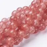 Cherry Quartz Glass Beads Strands