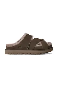 Semišové pantofle UGG W Greenport Cross Strap Slide