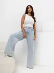 Dámský basic top bez rukávů, ecru