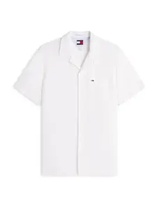 Tommy Jeans Košeľa  šedobiela