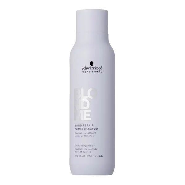 Neutralizační šampon pro posílení blond vlasů Schwarzkopf BlondMe Bond Repair Purple Shampoo - 300 ml + dárek zdarma