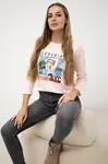 Blouse with Superior print powder pink