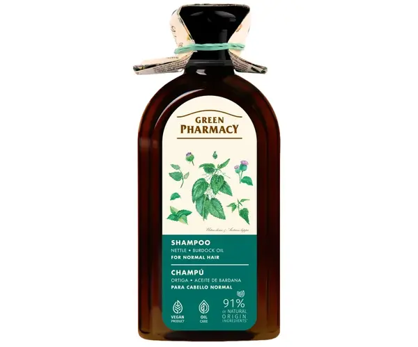 Šampon pro normální vlasy s kopřivou a lopuchovým olejem Green Pharmacy - 350 ml