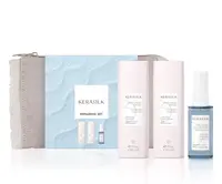 Cestovní sada pro regeneraci suchých a poškozených vlasů Kerasilk Repairing Travel Set + kosmetická taštička zdarma + dárek zdarma