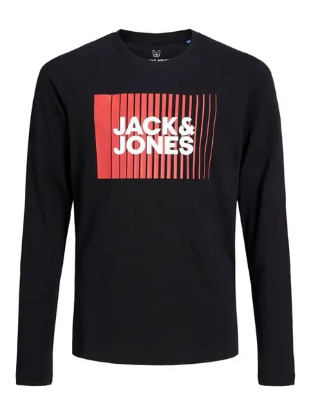 Jack & Jones Junior Tričko  červená / čierna / biela