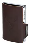 Kožená mini peněženka Mondraghi Silhouette Classic Deer Brown