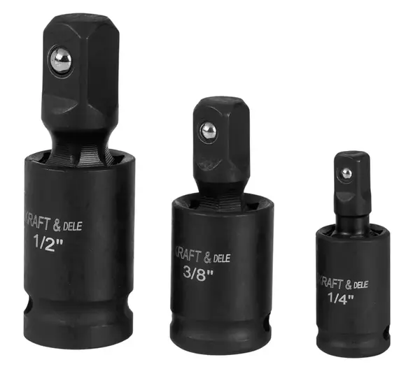 KRAFT&DELE Sada 3 rázových kulových kloubů 1/4", 3/8", 1/2" KD10530
