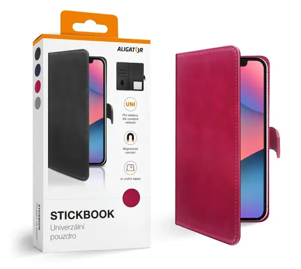 Pouzdro ALIGATOR Stickbook vel.XXL, růžová