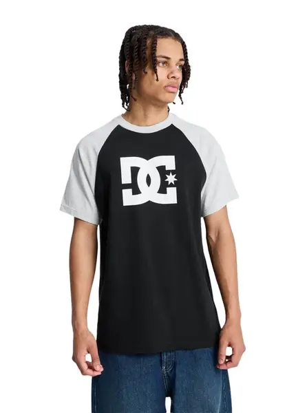 Dc shoes pánské tričko DC Corpo Raglan Hss Black | Černá | Velikost M | 100% bavlna