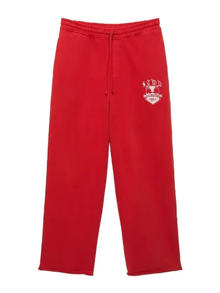 Pull&Bear Nohavice 'VARSITY STWD'  červená / šedobiela