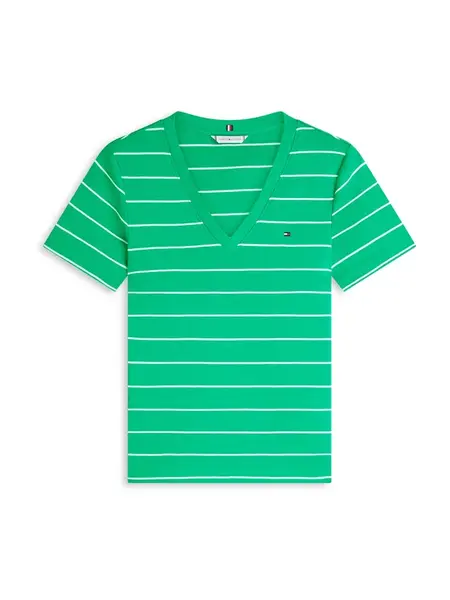 TOMMY HILFIGER Tričko 'CODY'  zelená / biela