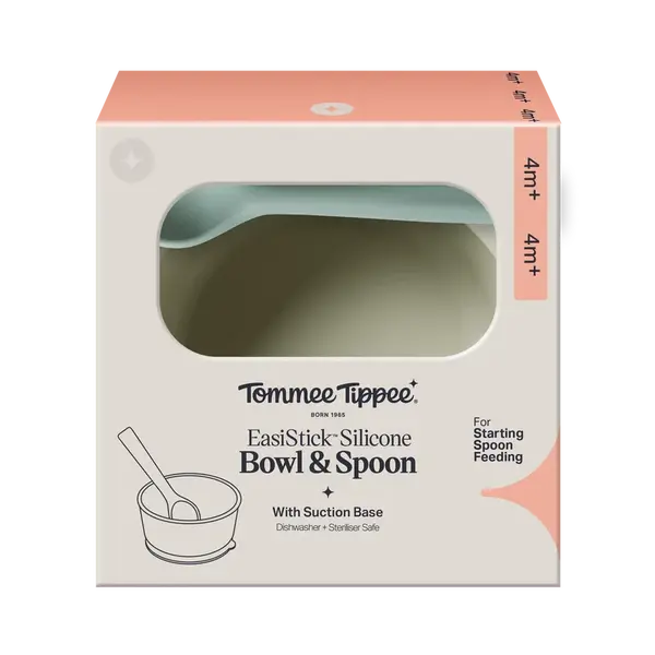 Tommee Tippee Silikón. miska s prísavkou a lyžičkou zelená