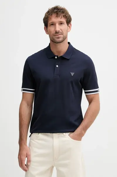 Guess polo tričko pánske bavlnené s elastanom LYLE