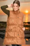 Z6729 DEWBERRY HK STYLE DÁMSKÉ VESTA-PLOCHÁ CAMEL