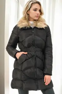 Z9767 DEWBERRY WOMEN'S COAT-BLACK