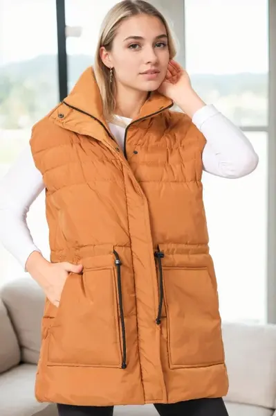 Z9747 DEWBERRY WOMEN'S VEST-TAN