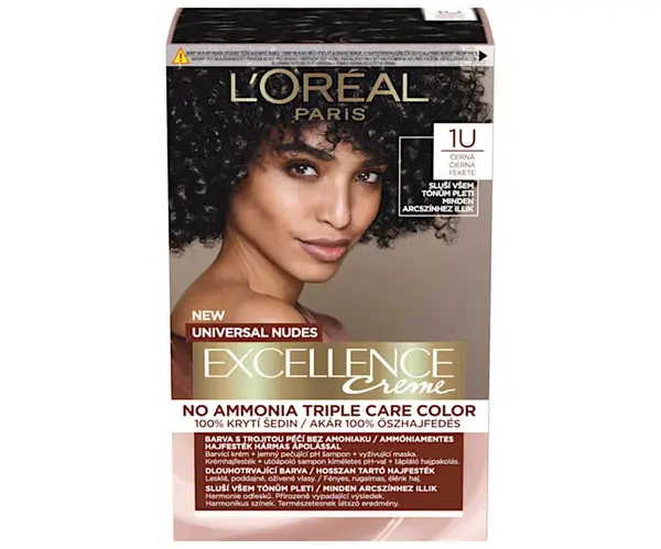 Permanentní barva Loréal Excellence Universal Nudes 1U černá - L’Oréal Paris + dárek zdarma