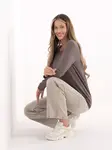 Šedá halenka s dlouhým rukávem