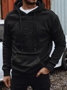 Černá pánská mikina s kapucí